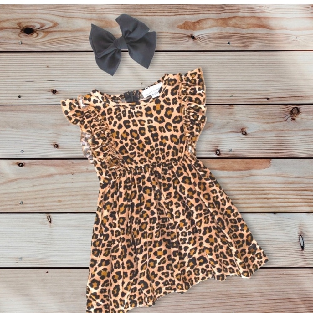 Cheetah dress, bow not included